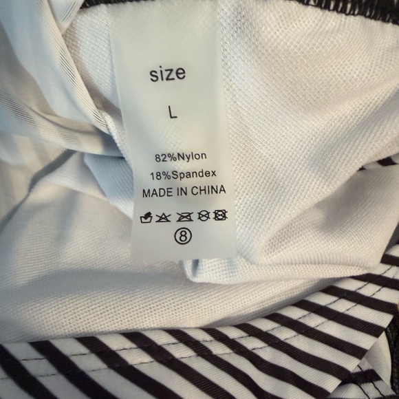 Peach Tank Top and Striped High-Waisted Shorts Set, NWOT, L - Picture 4 of 5